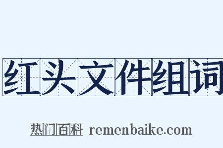 红头文件组词是什么意思的图片